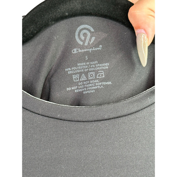 Champion Women's Athletic Dri Fit Activewear Workout Gym T-Shirt Black Size S - Picture 4 of 5